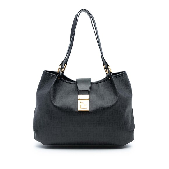 Fendi Handbags - Pre-Loved Fendi Zucchino Spalmati Chiusura Tote